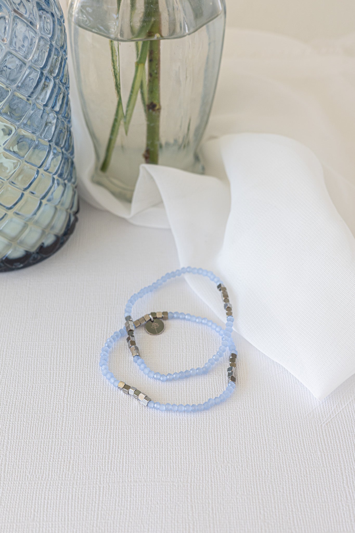 Clara Stretch Bracelet Set in Blue