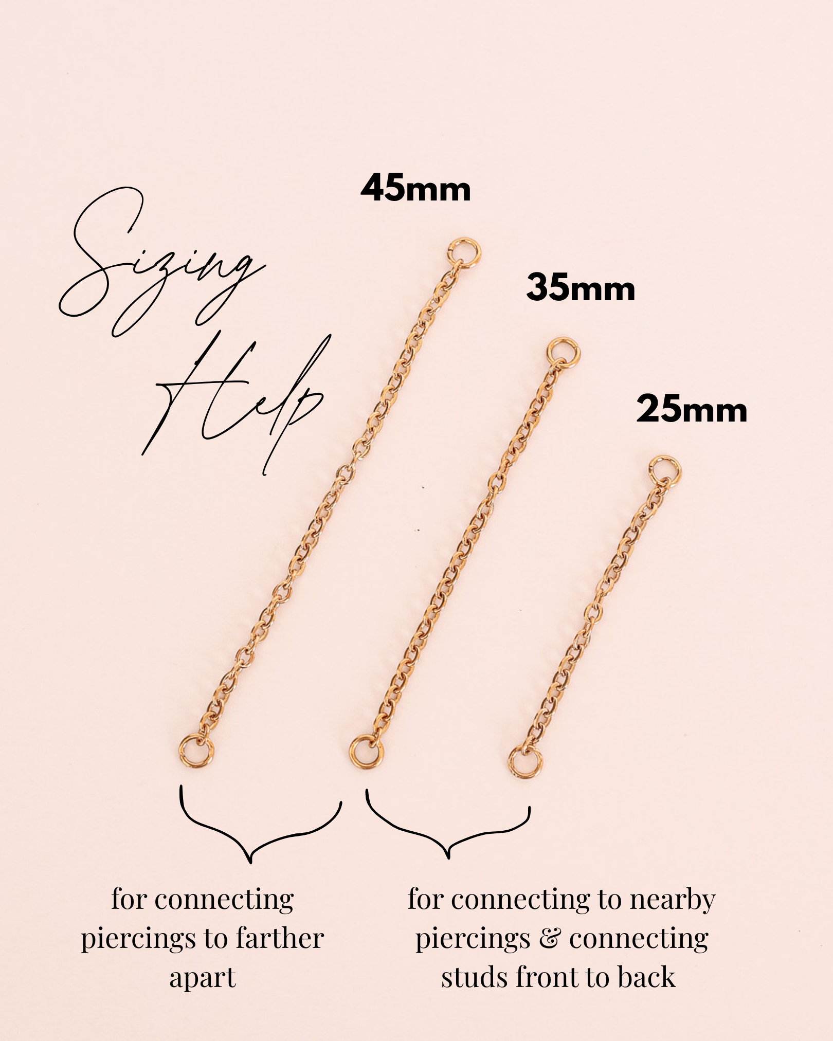Flat Back Stud Connector Chain