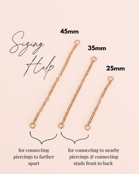 Flat Back Stud Connector Chain
