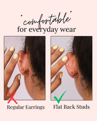 Moon Flat Back Stud