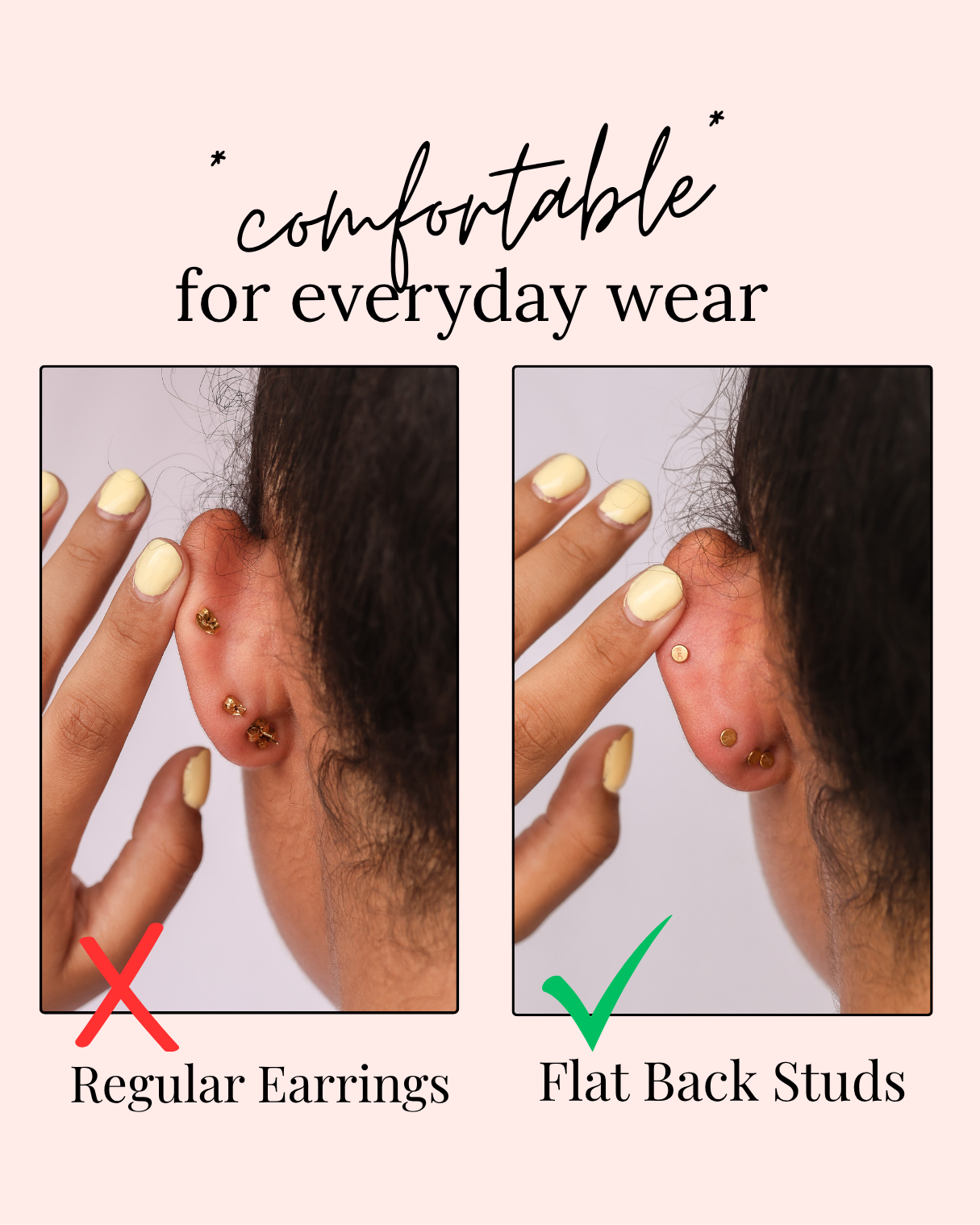 Braylei Flat Back Stud