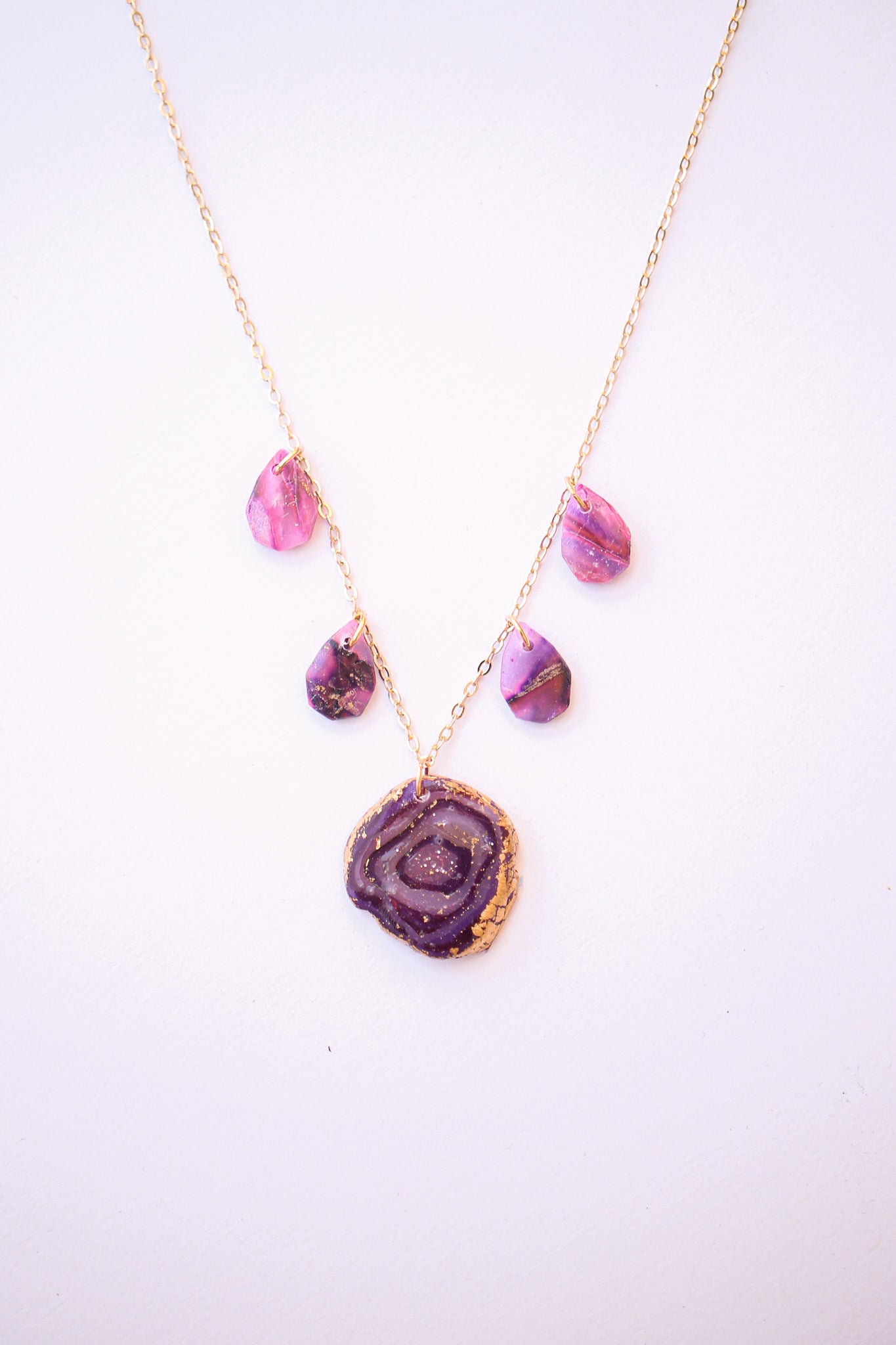 Geode Necklace in Amethyst