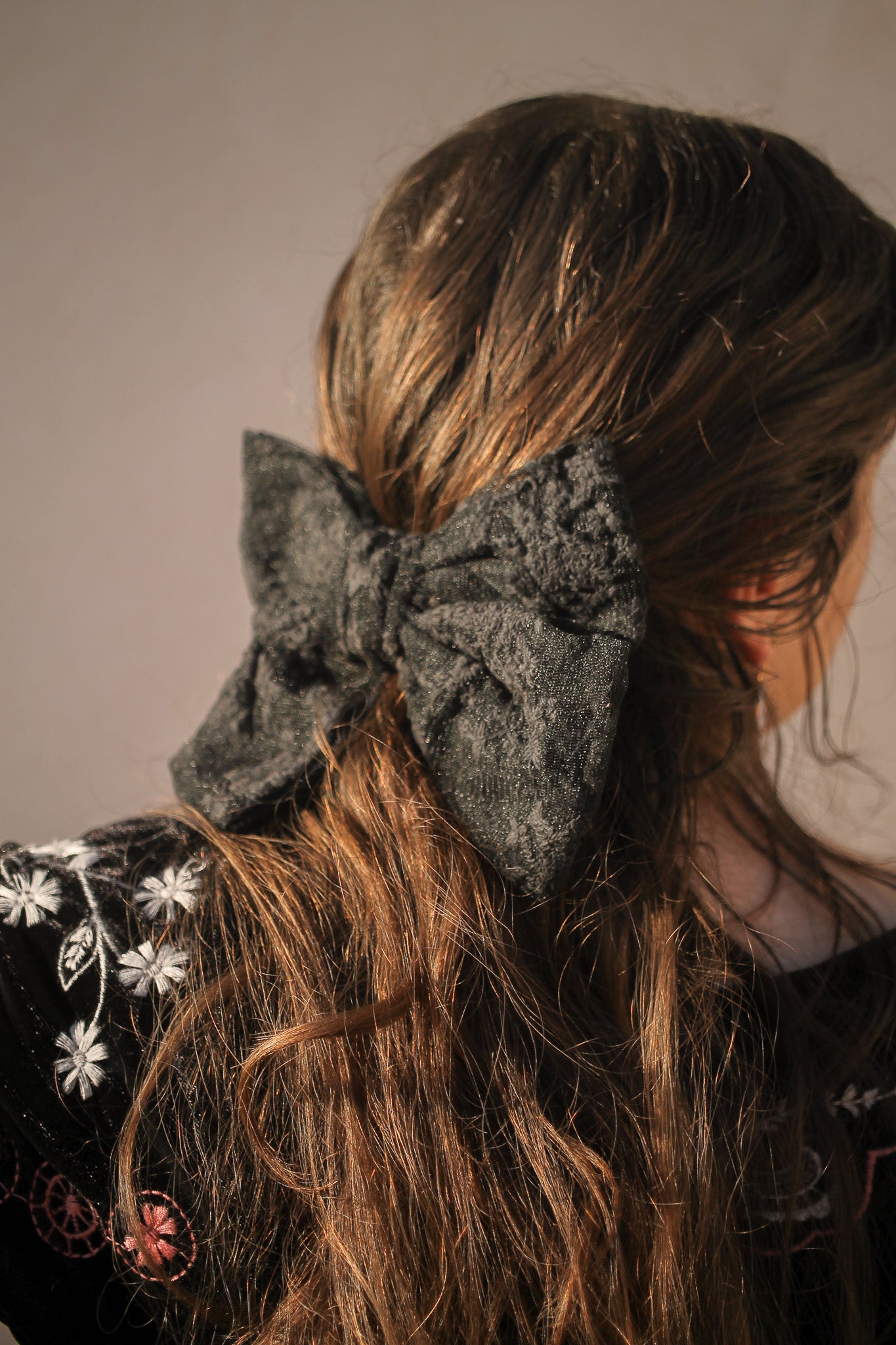 Halliwell Bow in Black Lace