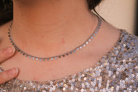 Sabrina Necklace in Rhodium Filled