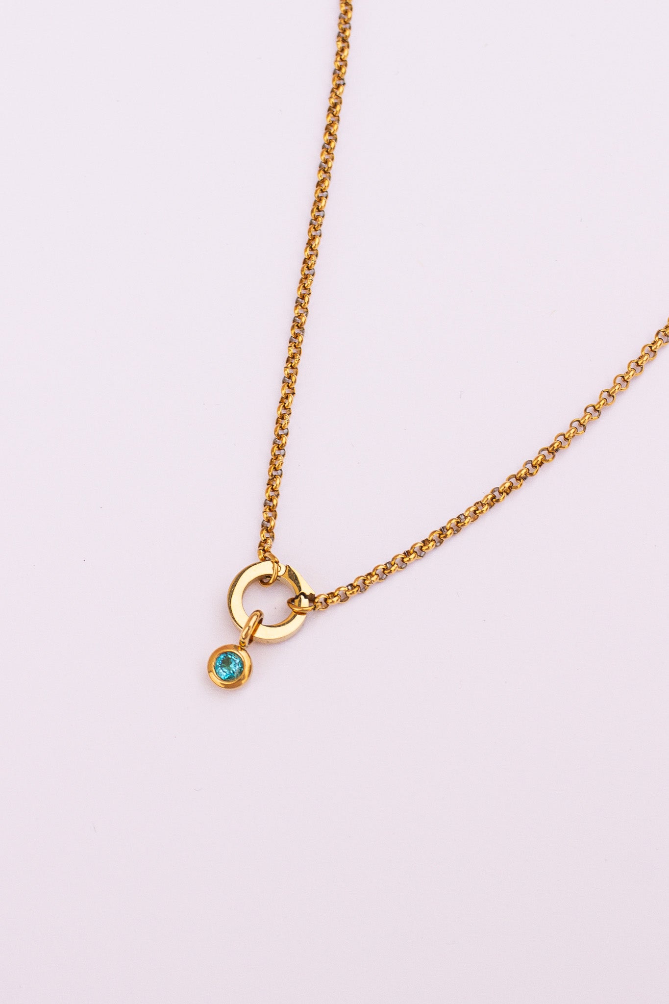 Custom Birthstone Charm Necklace