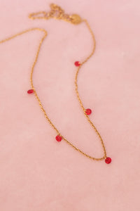 Madison Necklace in Red