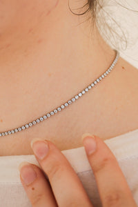 Josephine Necklace in Rhodium Filled