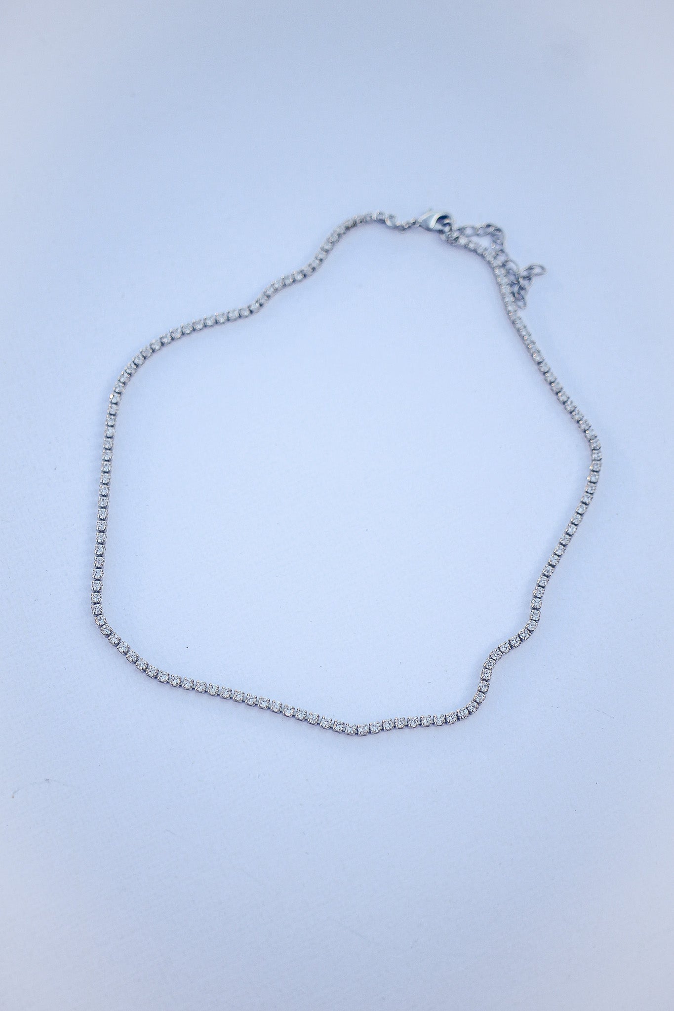 Josephine Necklace in Rhodium Filled