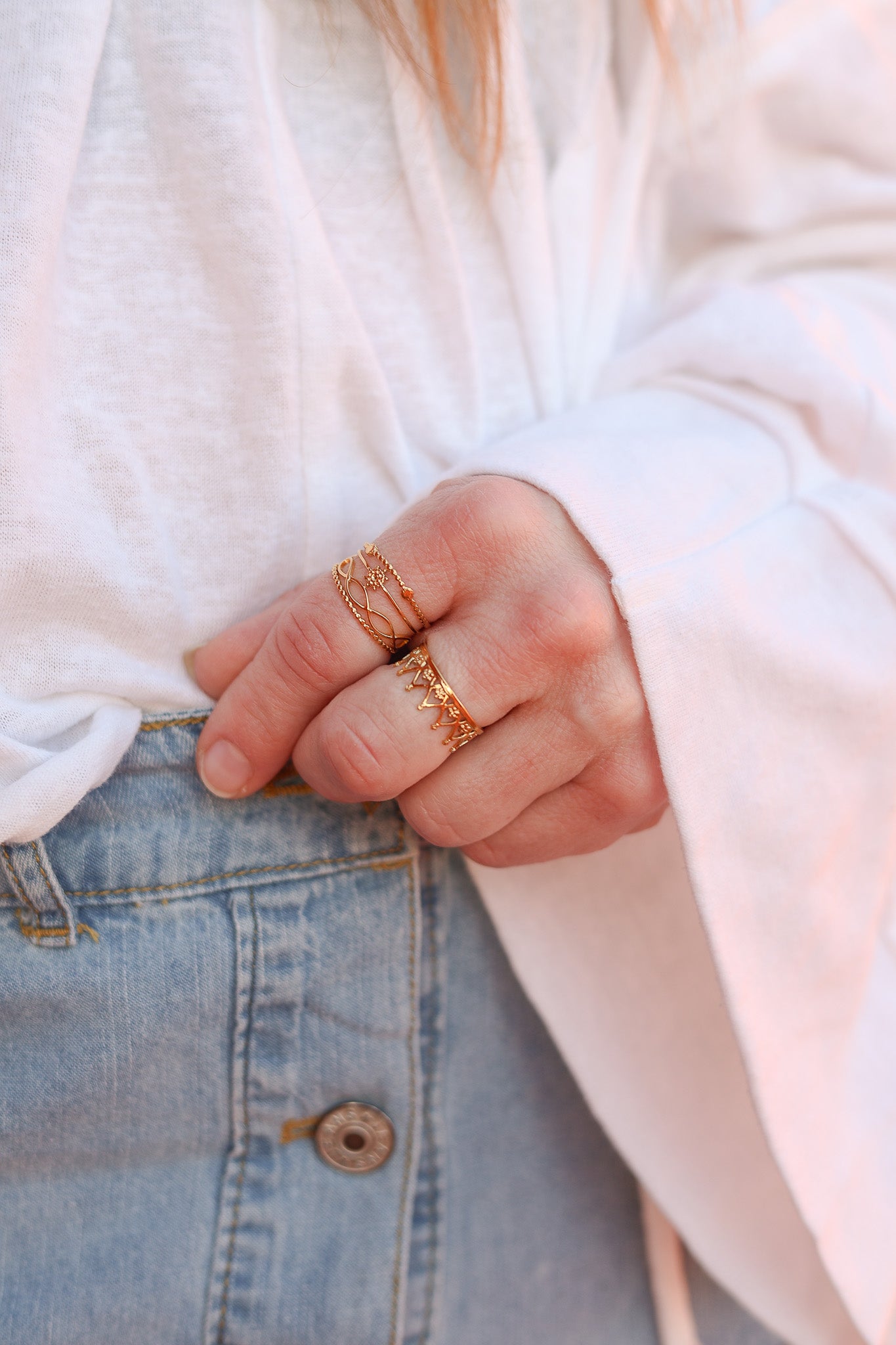 Golden Hour Ring Stack