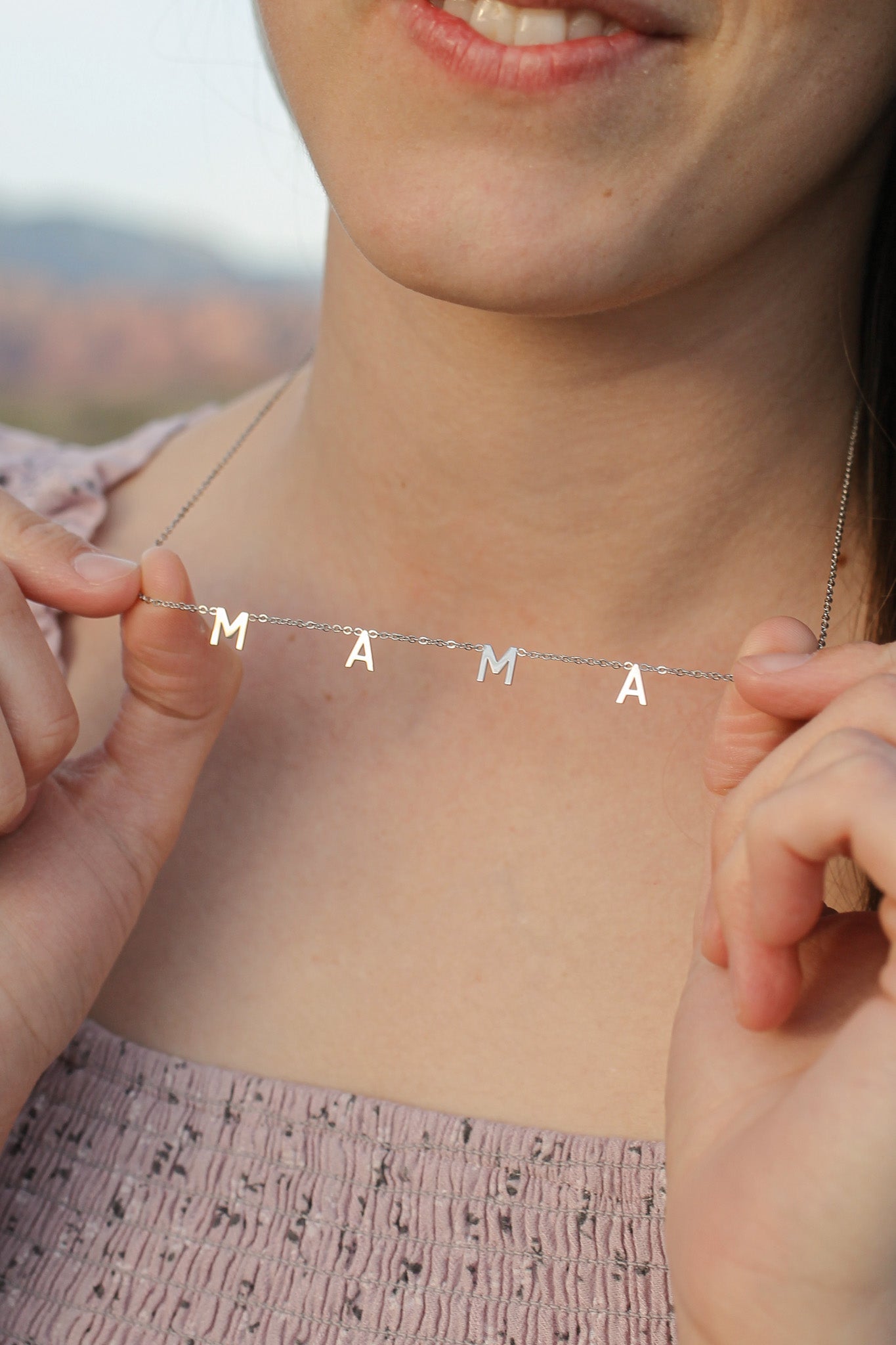 MAMA Necklace in Silver