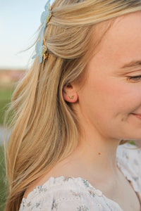 Tiny Butterfly Stud in Gold