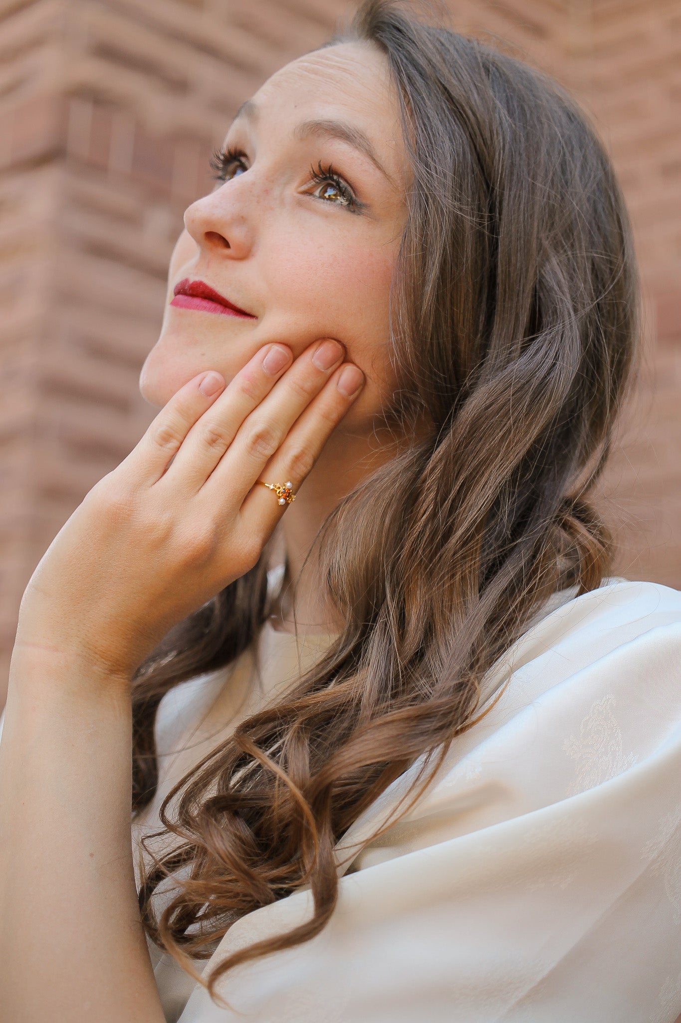 Carole Ring in Brick Topaz