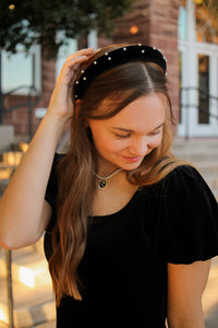 Lyla Headband in Black Velvet