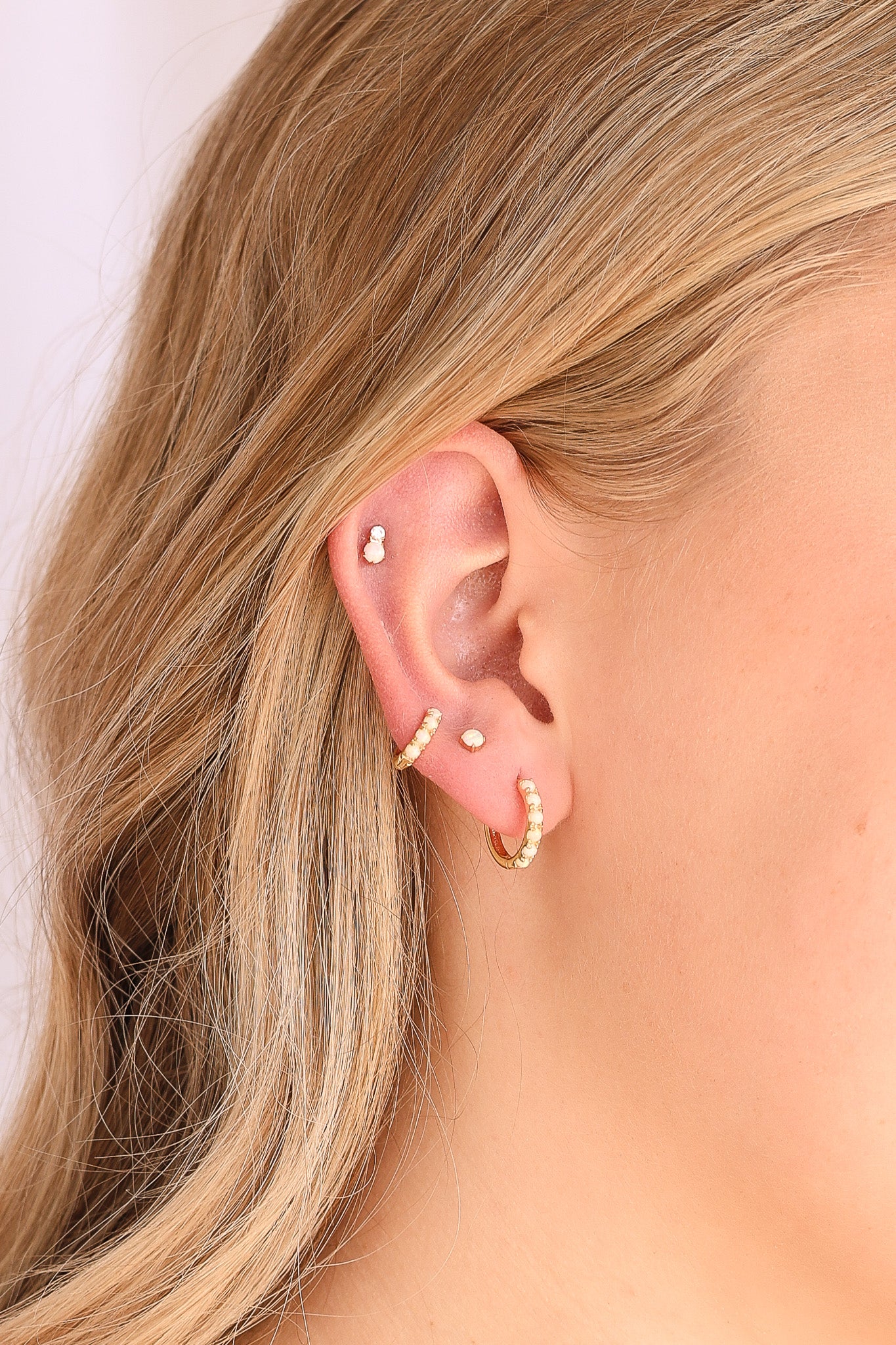 Opal Gem Flat Back Stud