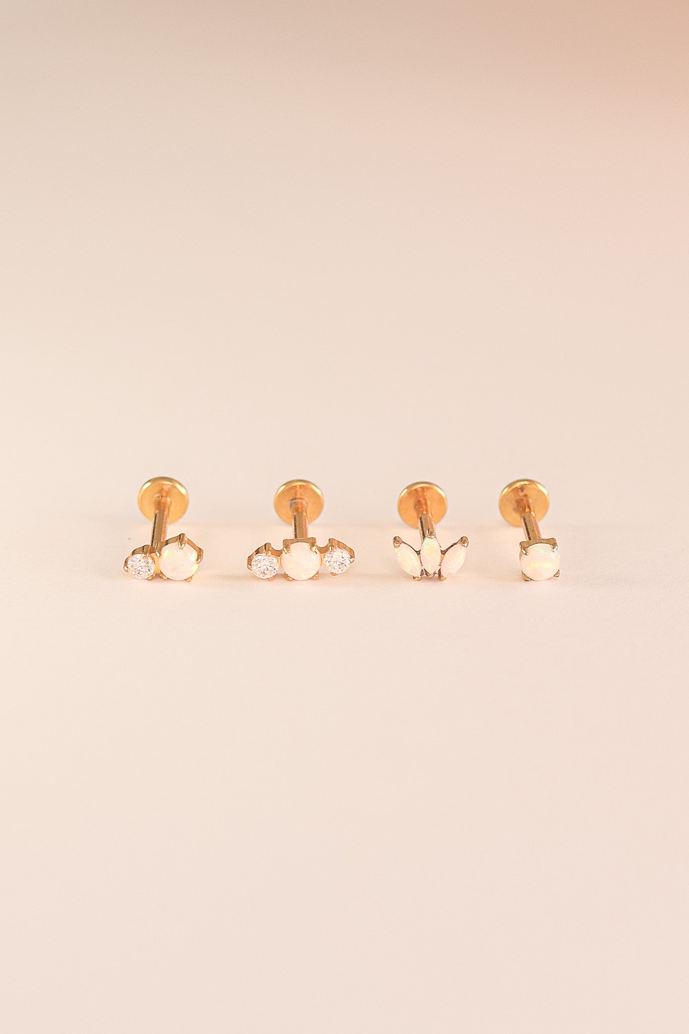 Opal Gem Flat Back Stud