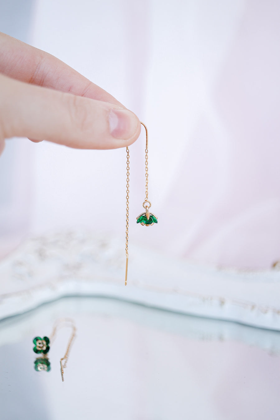 Forget Me Not Threader in Emerald