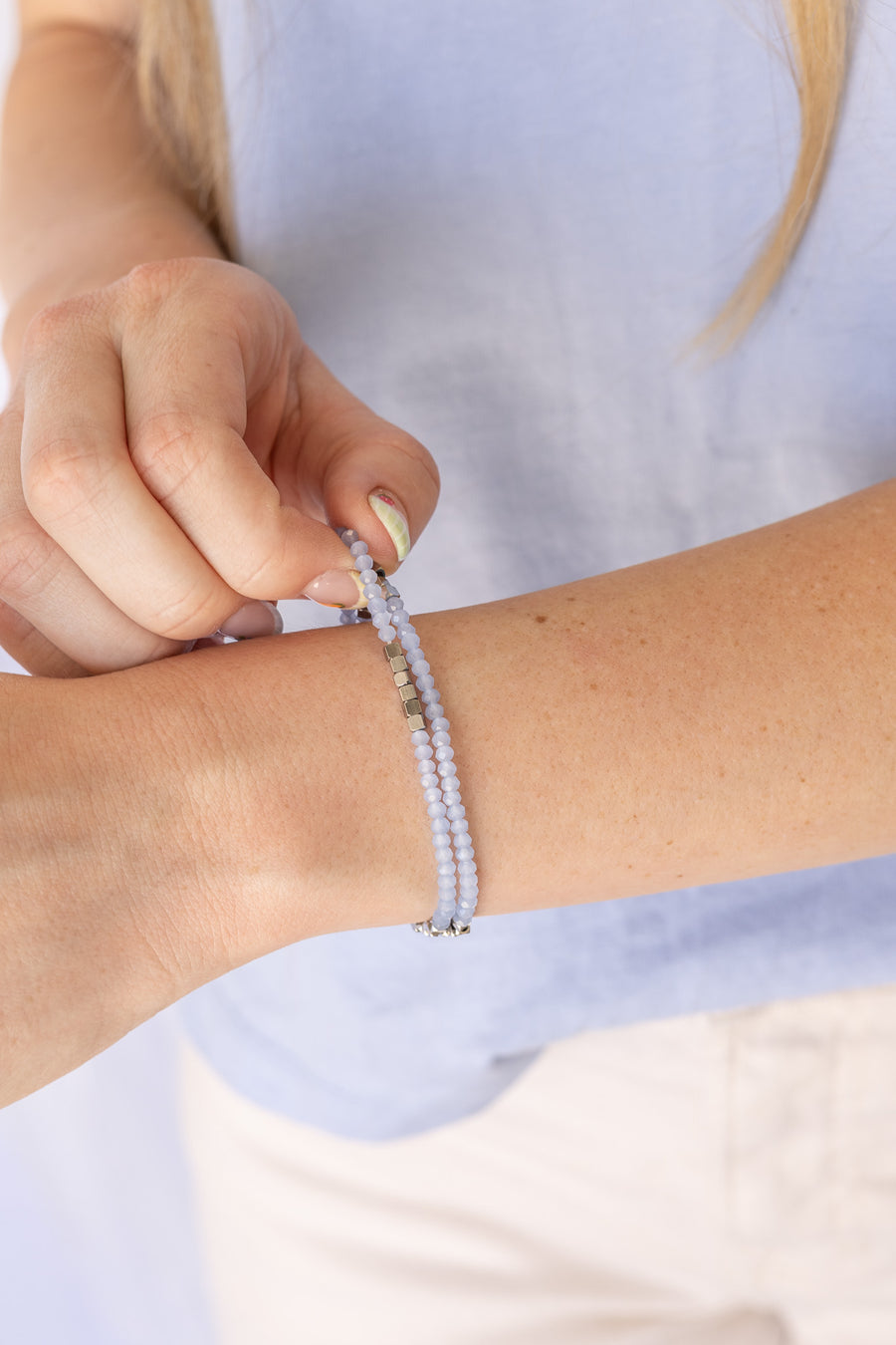 Kayla Bracelet Set in Blue