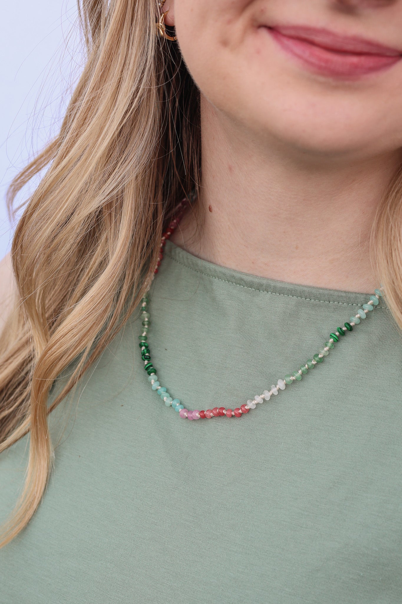 Watermelon Sugar Beaded Necklace