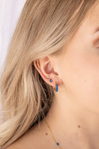 Crystal Flat Back Stud in Blue