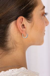 Diamond Hoops in Blue