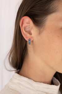 Diamond Hoops in Blue