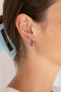 Diamond Hoops in Blue
