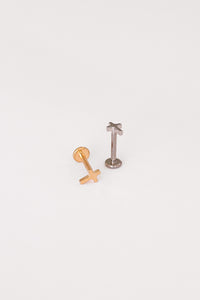 Cross Flat Back Stud