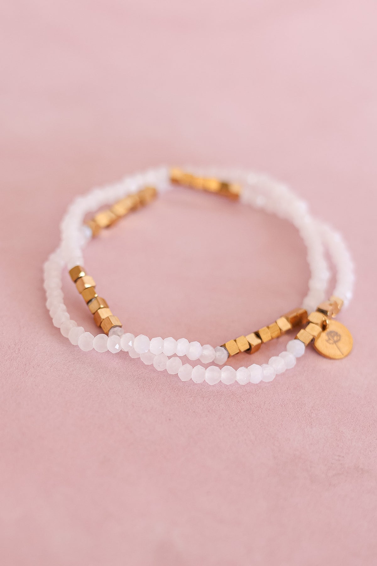 Clara Bracelet Set in White