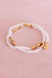 Clara Bracelet Set in White