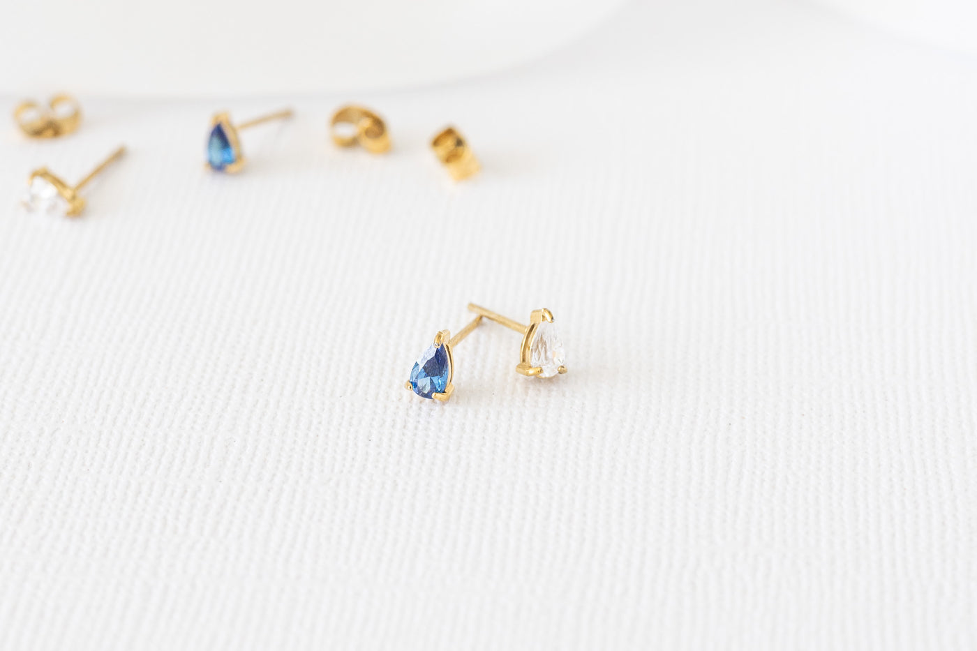 Raindrop Stud in Blue