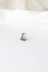 Diamond Hoops in Blue