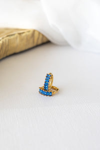 Diamond Hoops in Blue