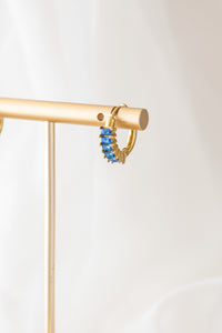 Diamond Hoops in Blue