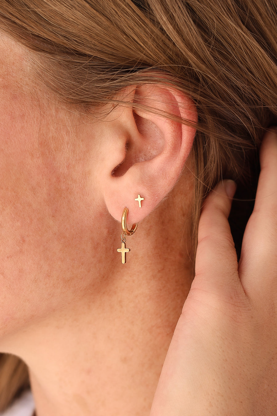 Cross Earring Stack