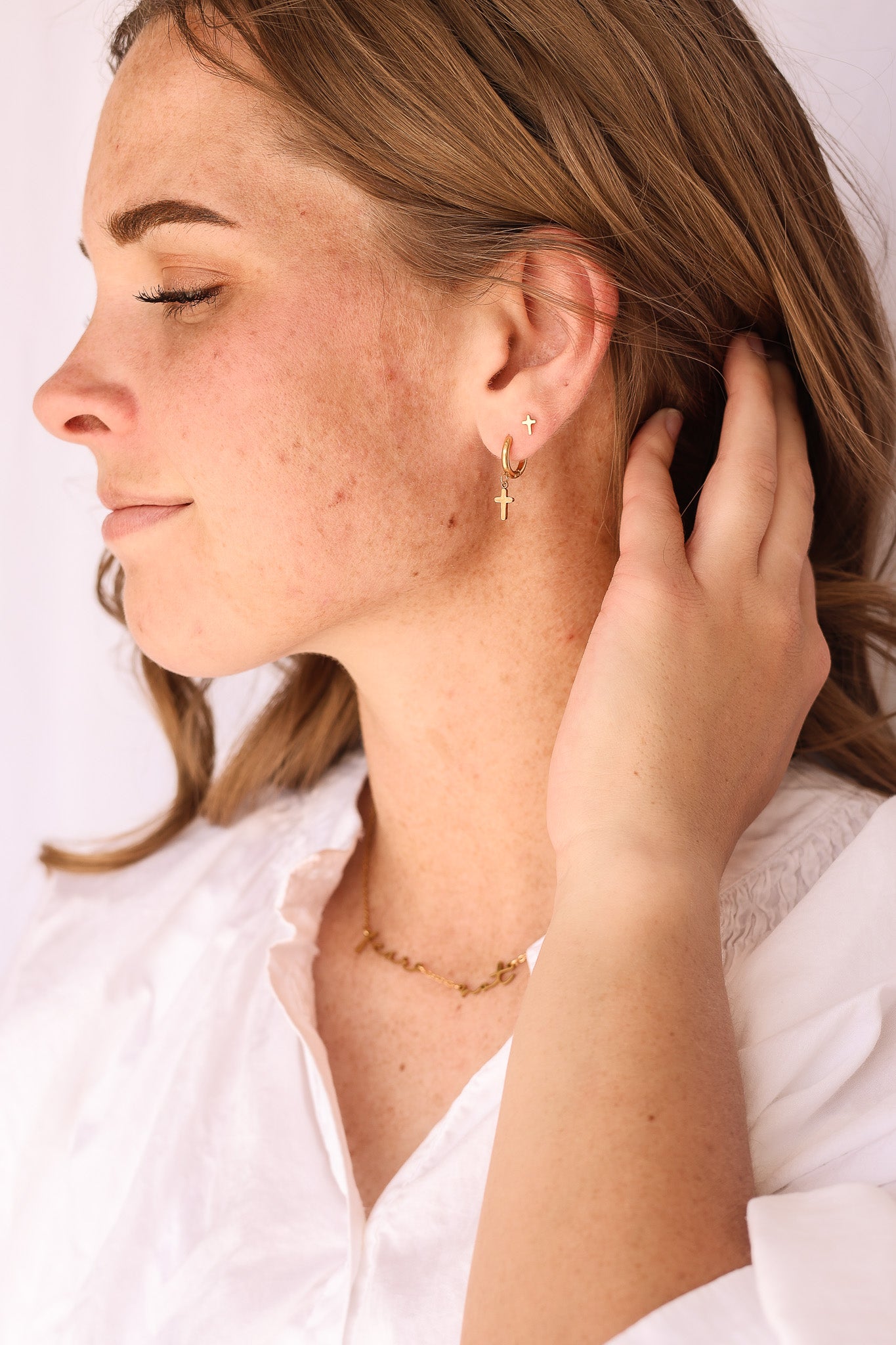 Cross Earring Stack