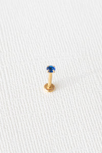 Crystal Flat Back Stud in Blue