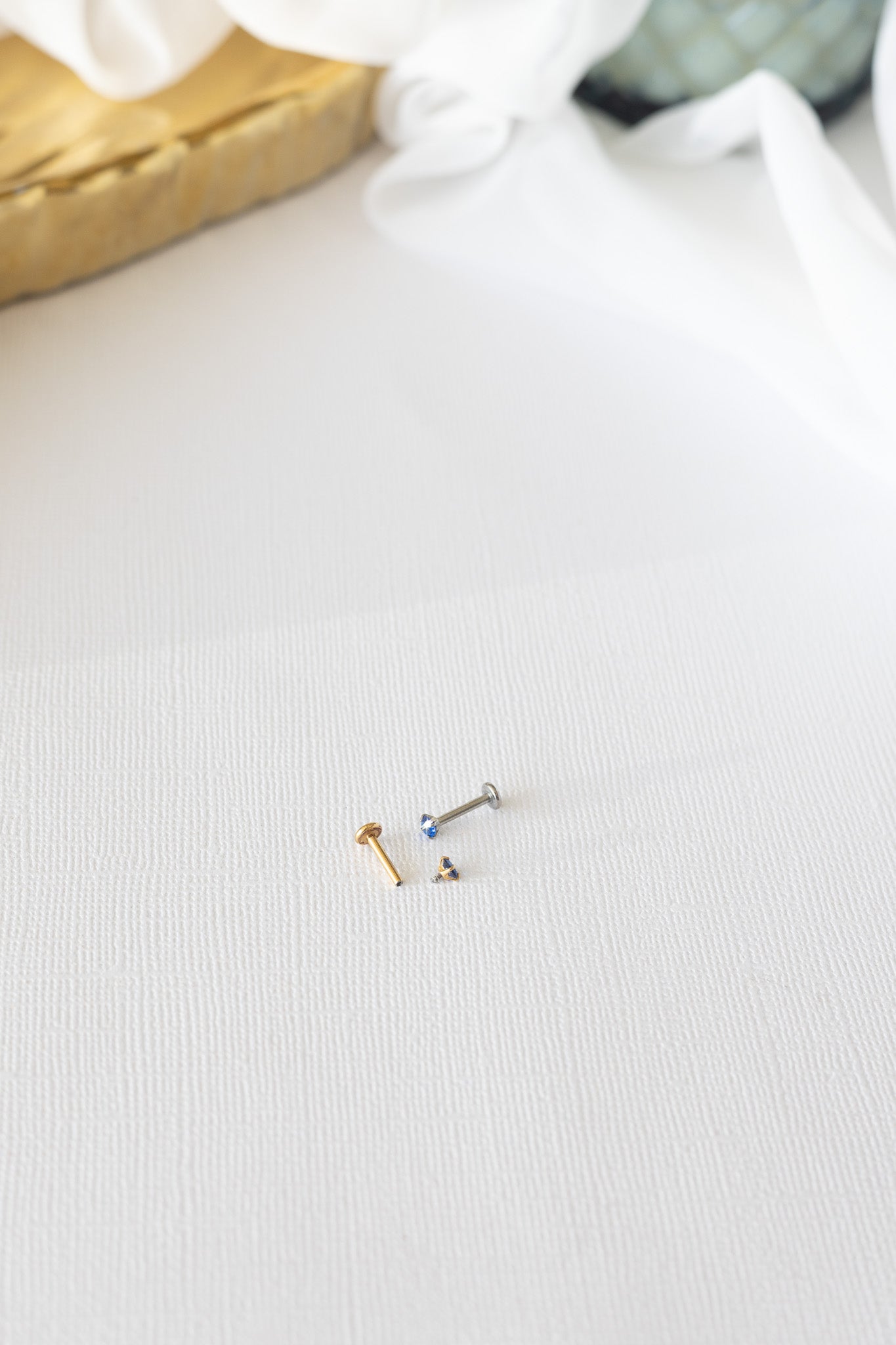 Crystal Flat Back Stud in Blue