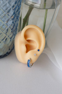 Diamond Hoops in Blue