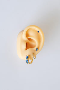 Diamond Hoops in Blue