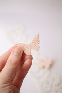 Butterfly Hair Clips in Ballet Pink