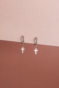 Dainty Cross Hoop