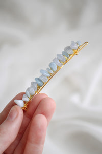 Angelica Hair Clips in Blue and Rose Quartz