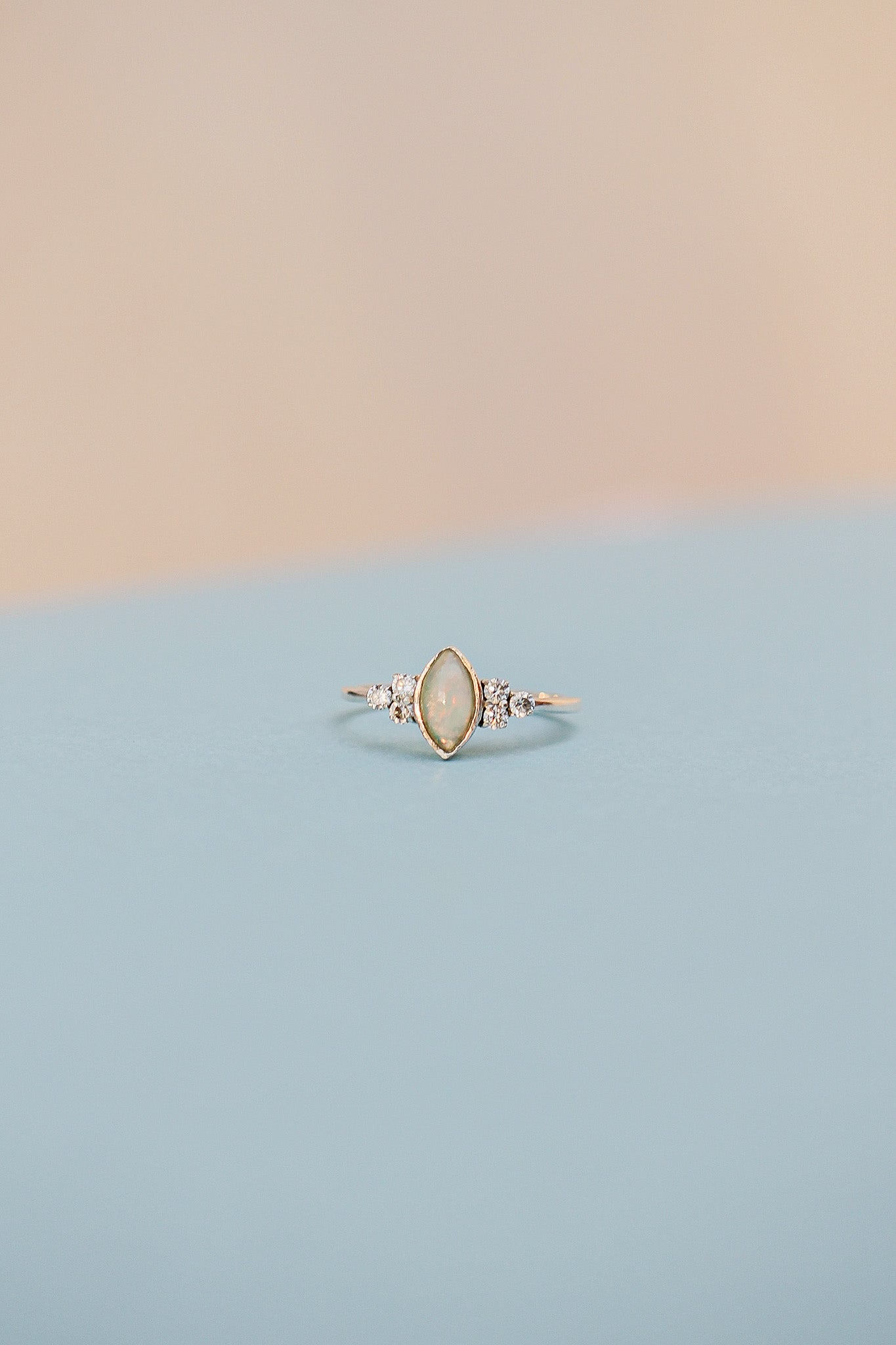 Serena Opal Ring in Silver