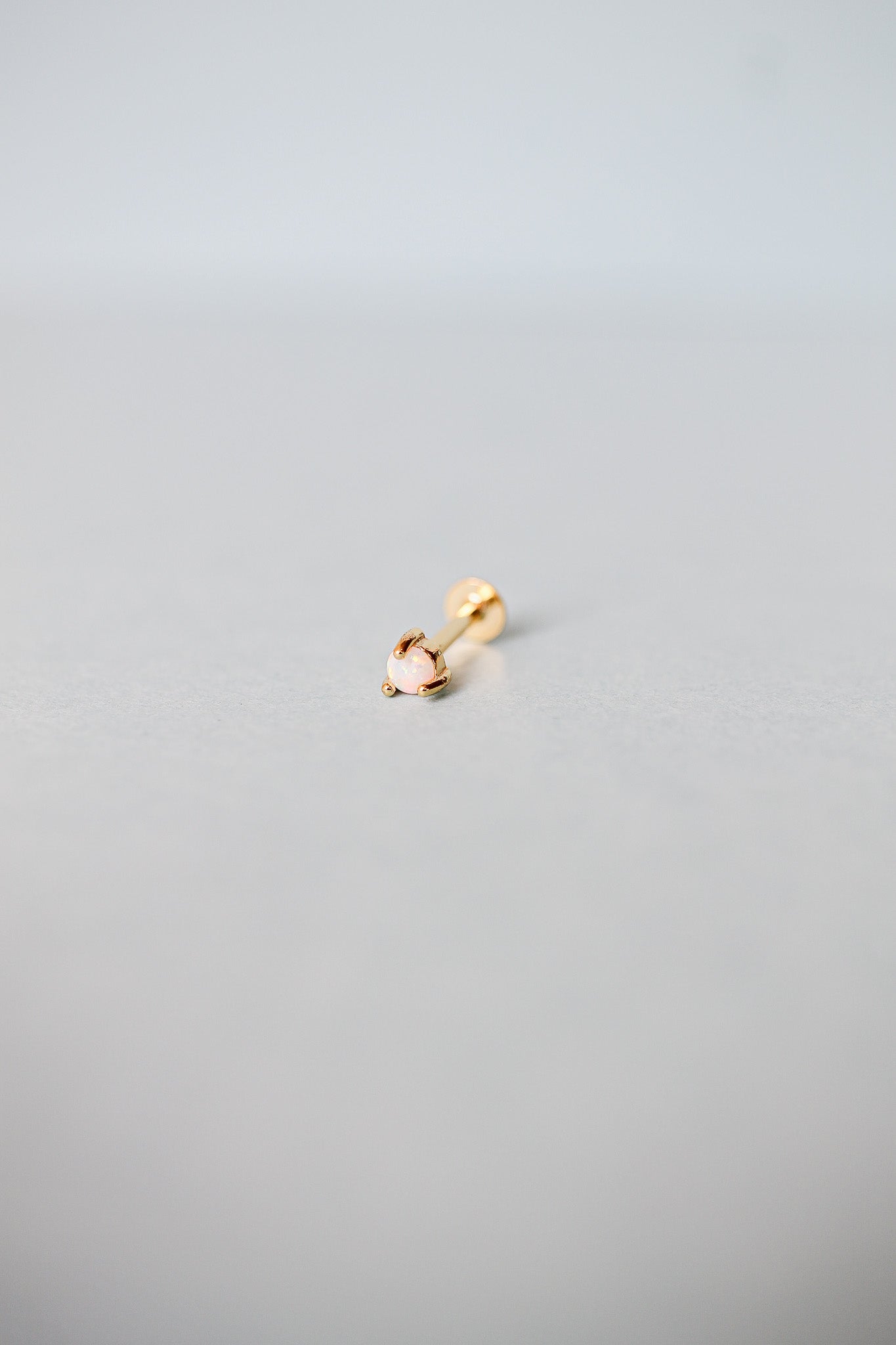 Opal Gem Flat Back Stud in Gold