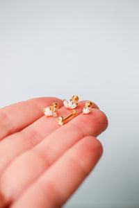 Ophelia Flat Back Stud in Gold