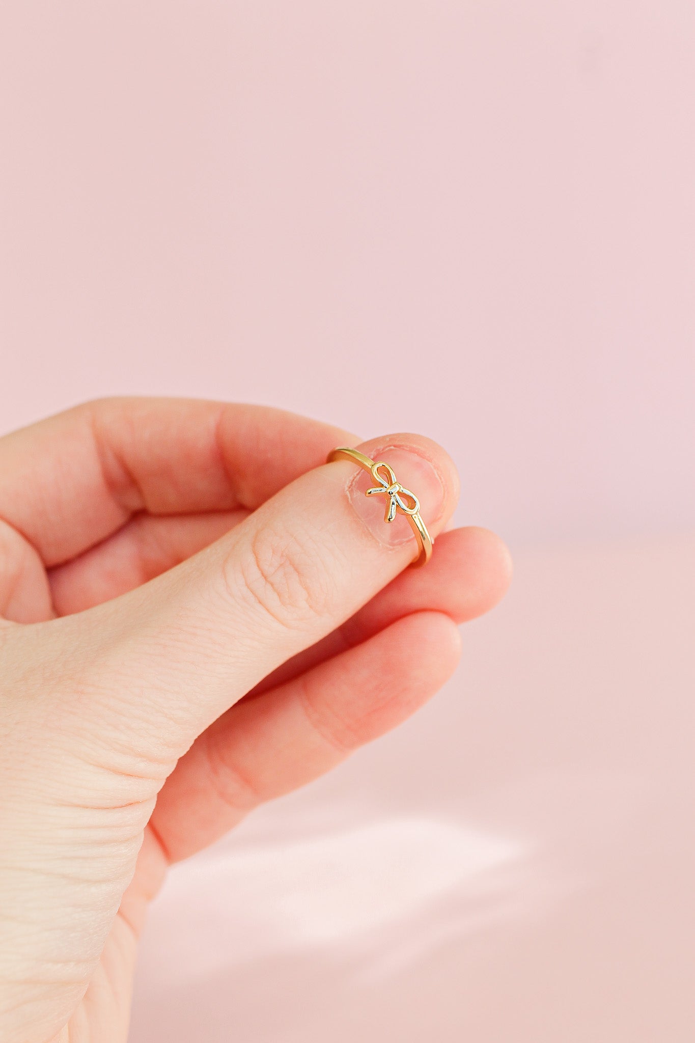 Dainty Bow Ring in Gold