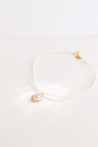 Annabelle Necklace in Blue Pearl