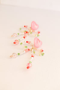 Sweethearts Dangle in Pink Beads