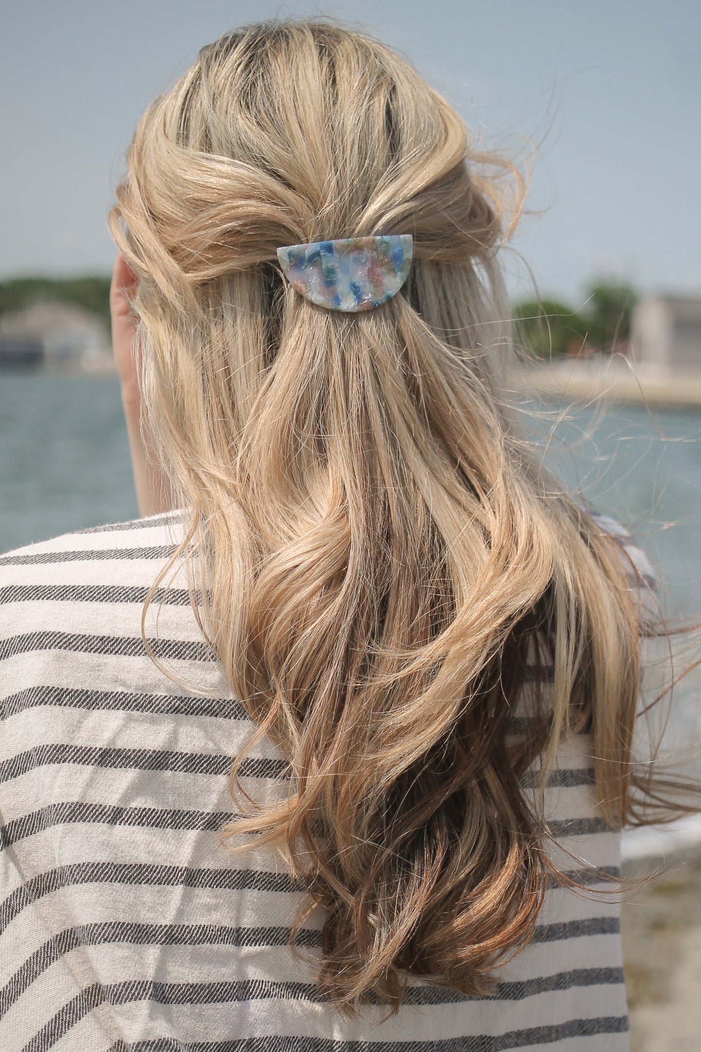 Gaia Hair Clip in Sea tones