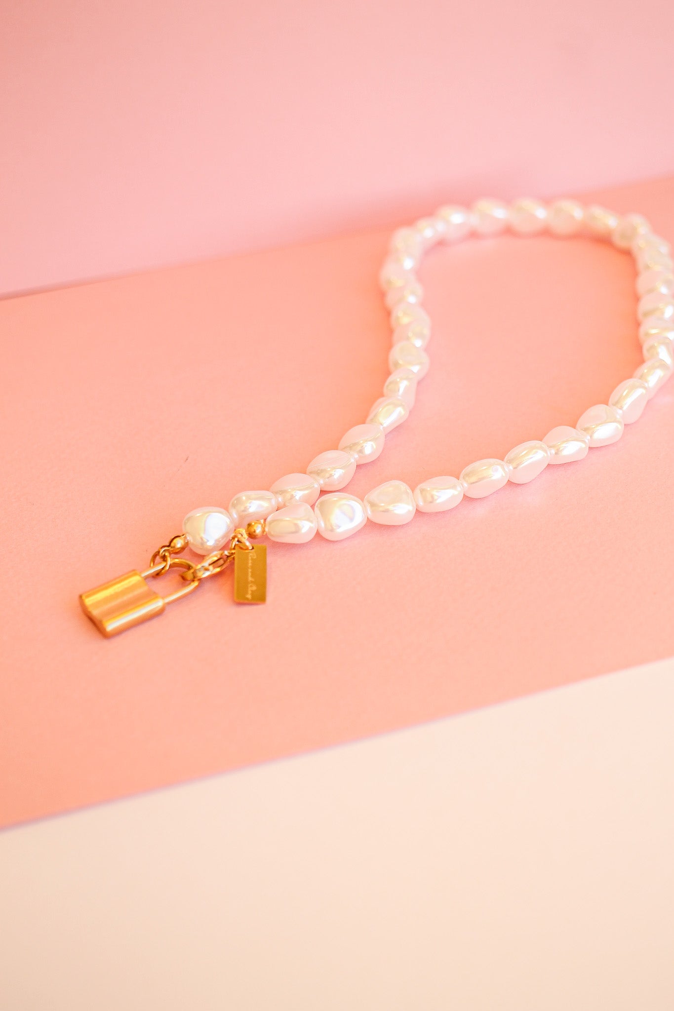 Key to My Heart Pearl Necklace